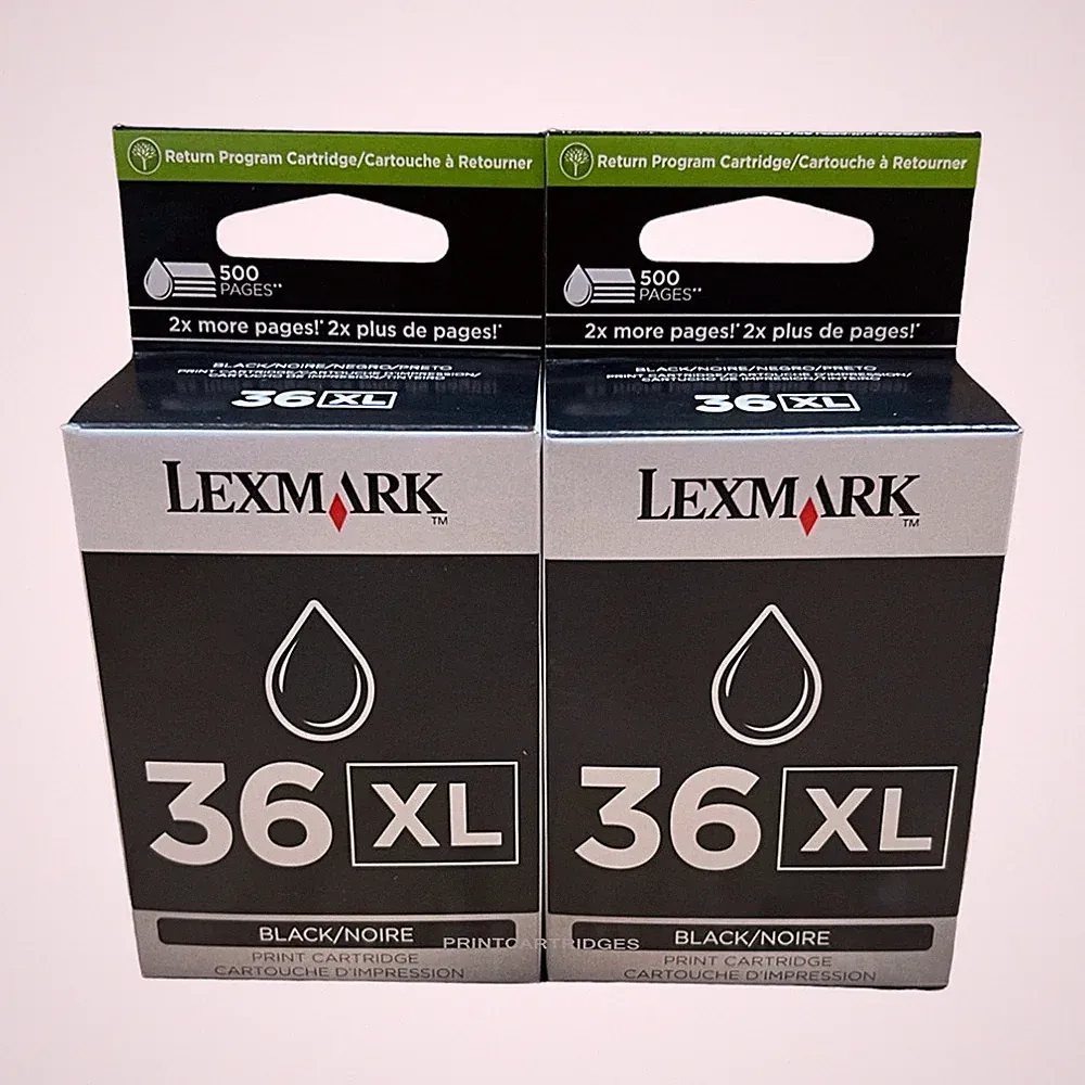 2pcs Lexmark 36XL Genuine Ink Cartridges In Retail Box