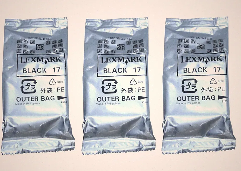 3X Original Lexmark Ink Cartridge 17 Black For X 1110 1130 2225 Z 13 23 25 611