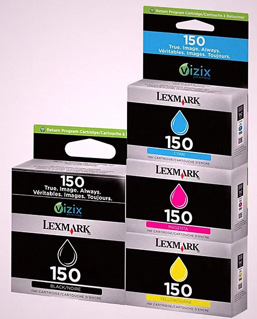 4 Pack Genuine Lexmark 150 Ink Cartridge for S315 S415 S515 Pro715 Pro915
