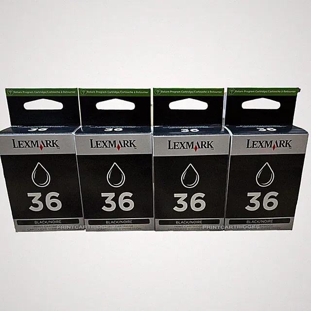 4pcs Lexmark 36 Genuine Ink Cartridges In Retail Box