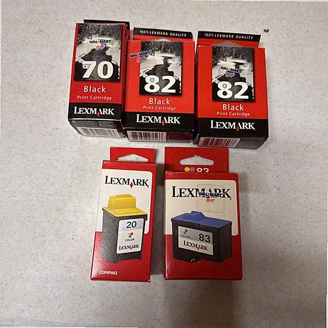 Bundle of Lexmark Ink Cartridges New Old Stock #20,#70,2-#82 & #83 See Discript.
