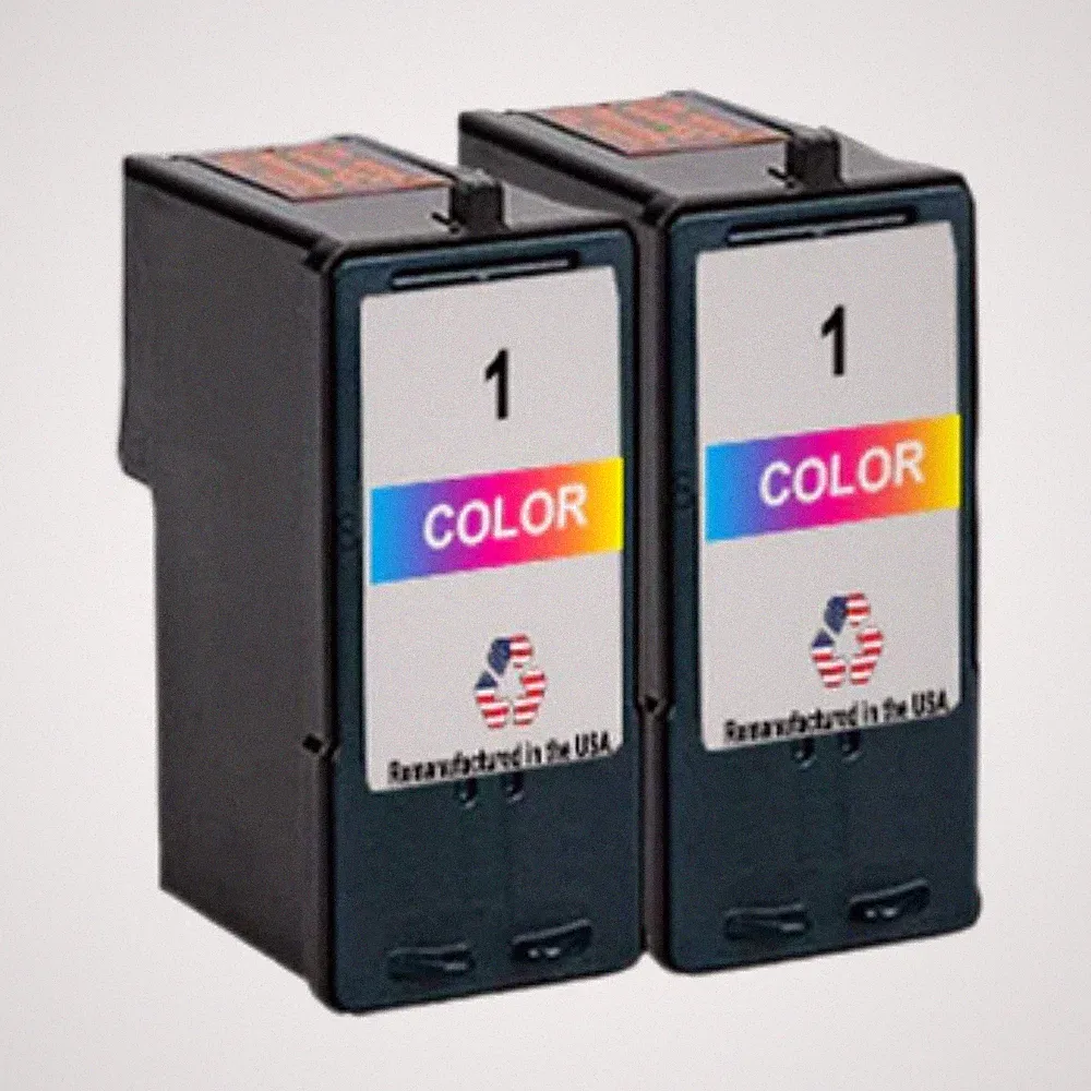 Compatible Ink Cartridge For Lexmark # 1 2Pack Color-USA
