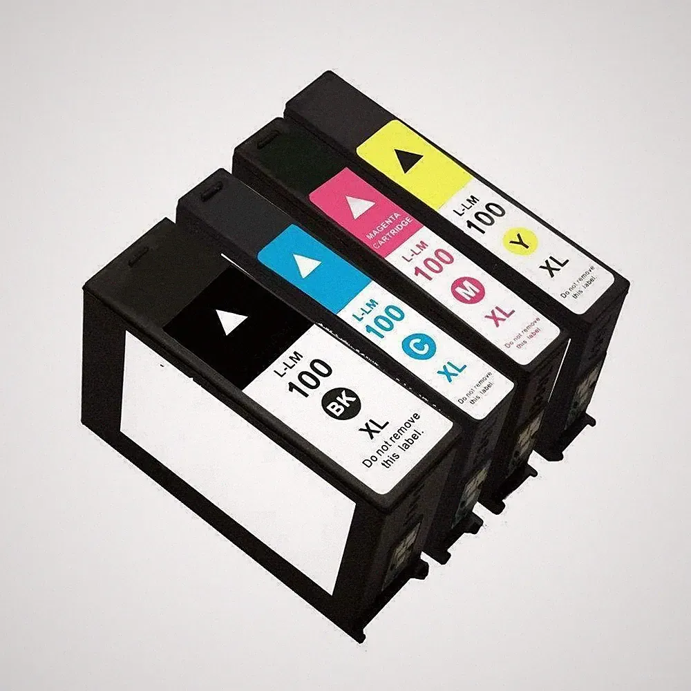 Compatible Lexmark Printer Ink Cartridges 100 XL Black Cyan Magenta Yellow