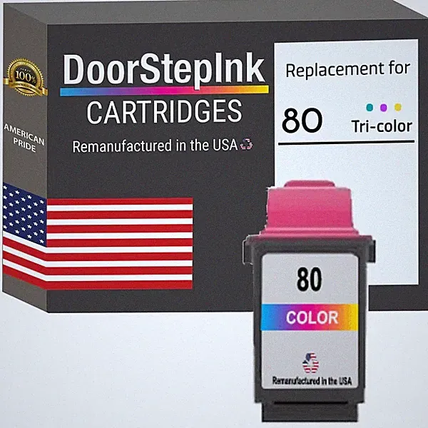 DoorStepInk Compatible Ink Cartridge for Lexmark #80 Tri-Color-USA