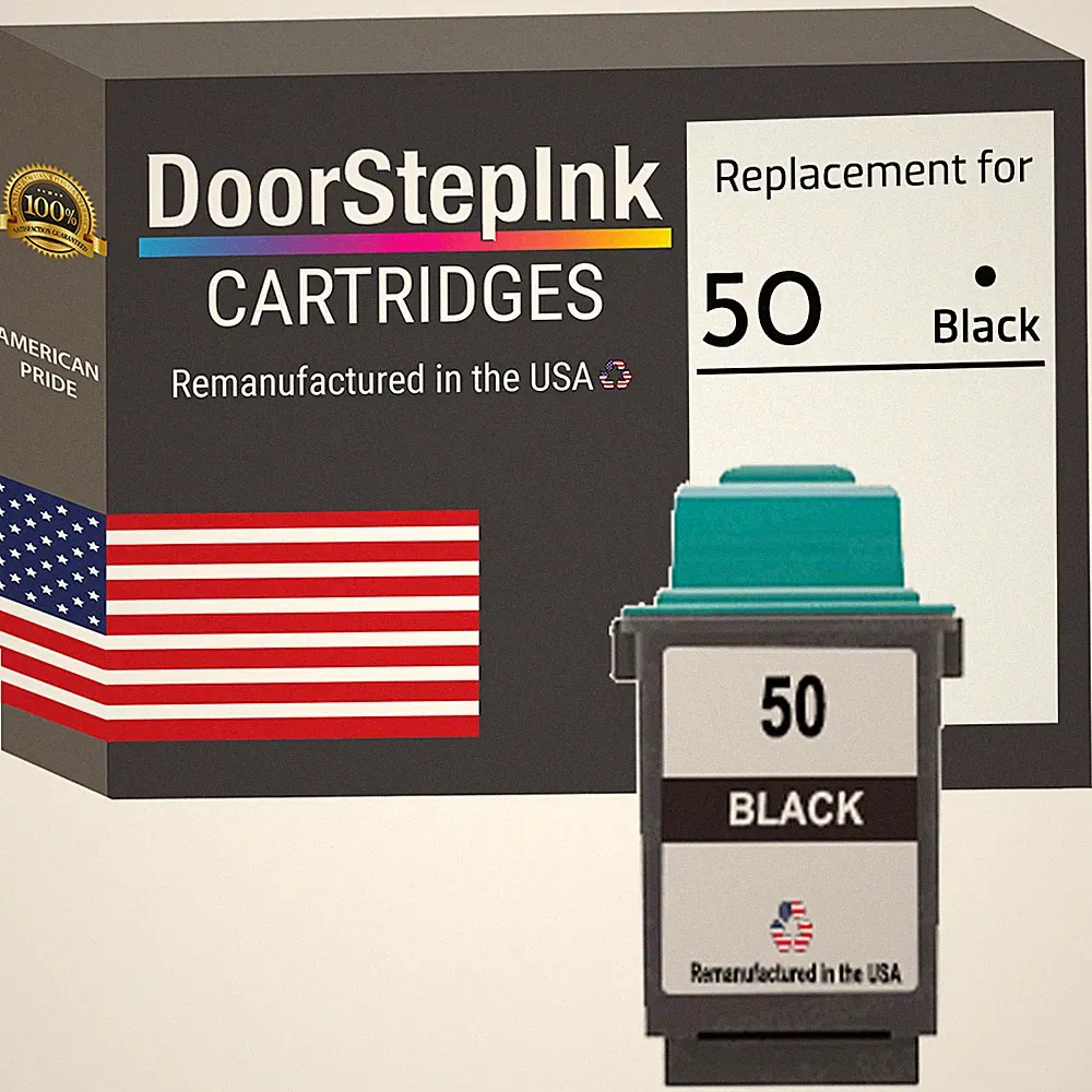 DoorStepInk Compatible Ink Cartridges for Lexmark #50 Black-USA