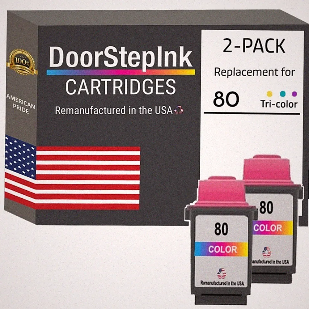 DoorStepInk Compatible Ink Cartridges for Lexmark 70 Black / 80 CL Variation-USA
