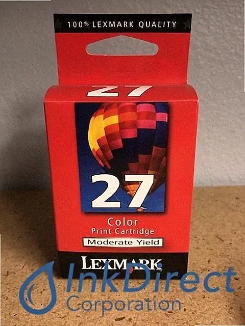 Genuine Lexmark 10N0227 Lex 27 Moderate Yield Ink Jet Cartridge Color Z23 Z25 Z3