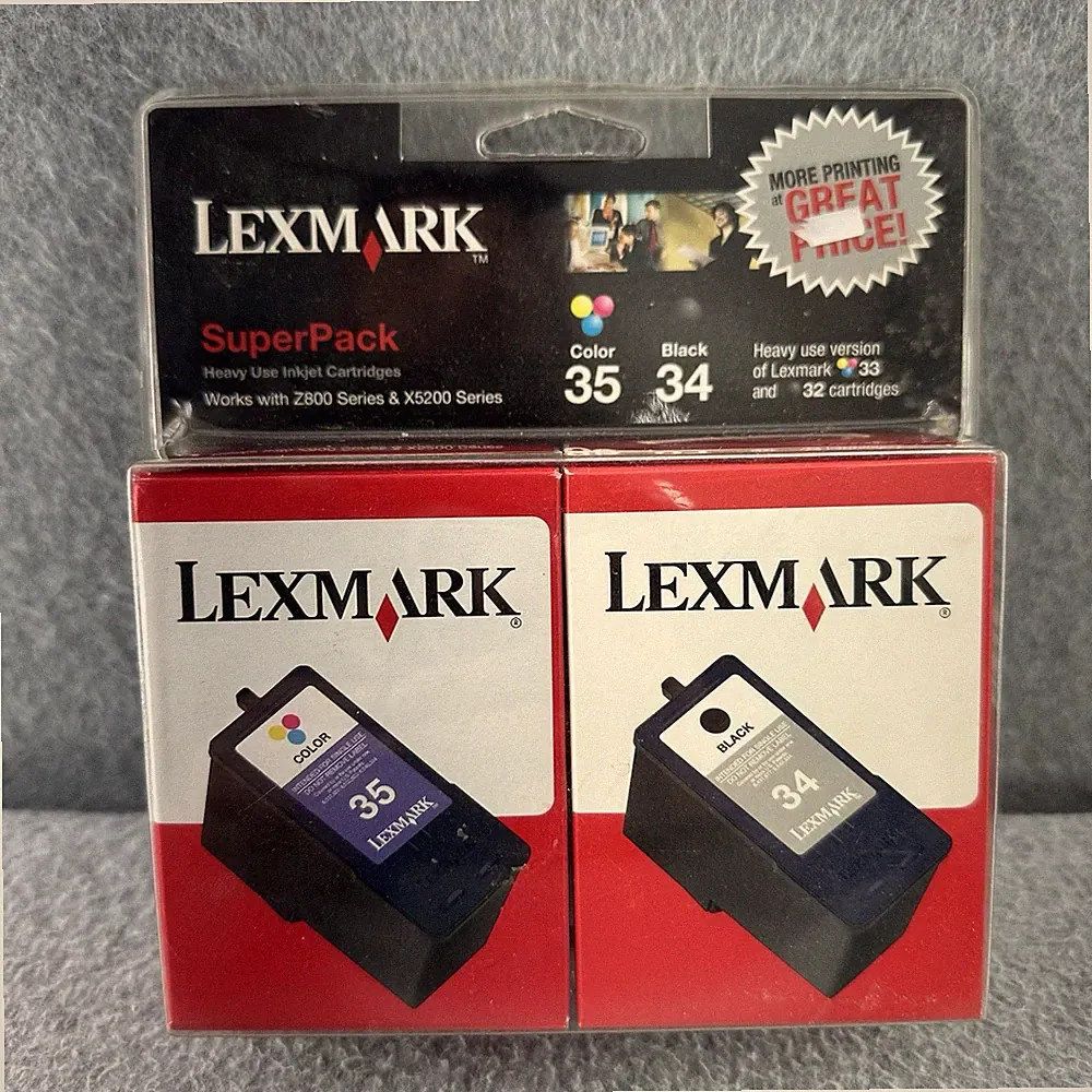 Genuine Lexmark 34 35 Ink Cartridges 2pk X Series X2500 Z Series Z1300 Z1310 OEM