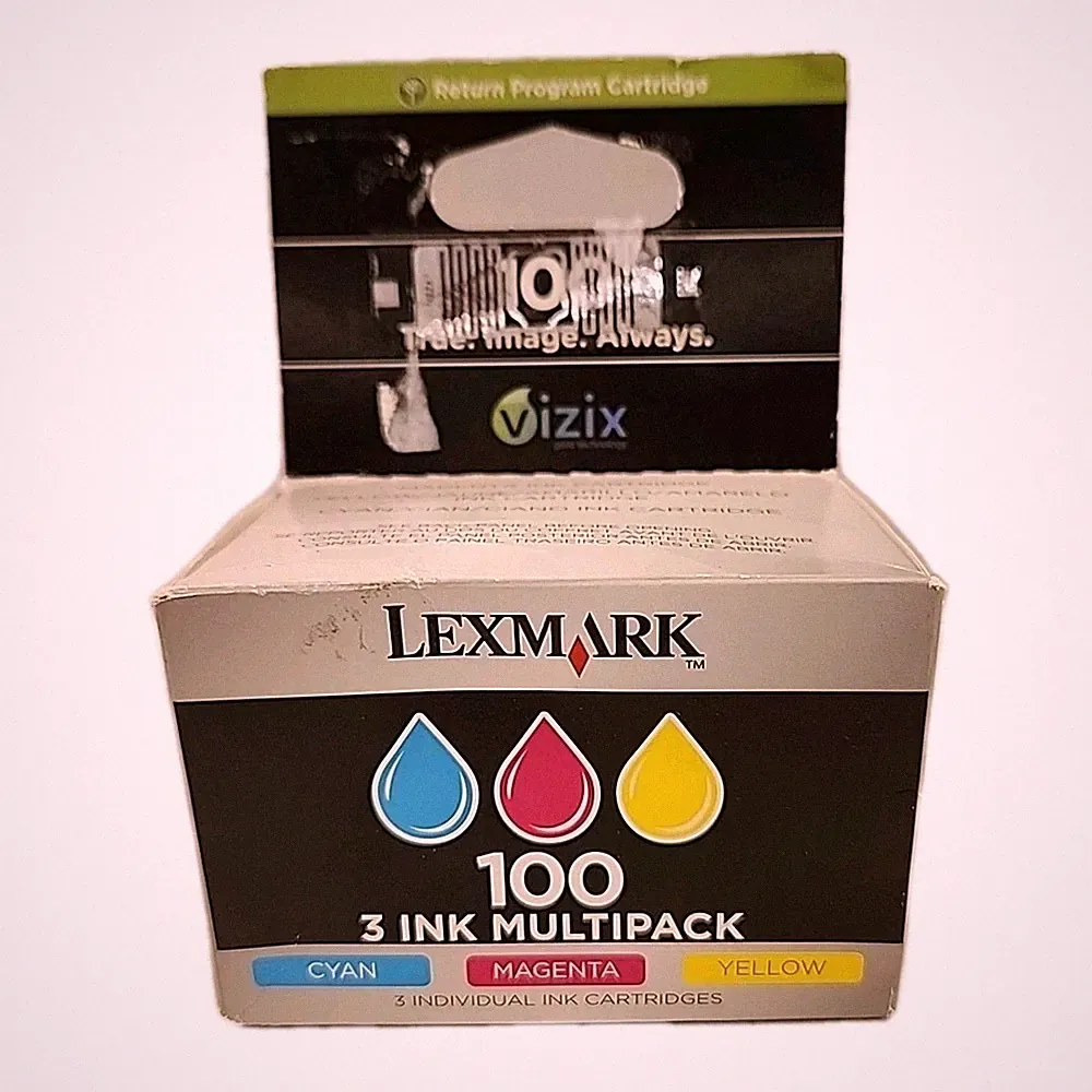 Genuine New Lexmark 100 3 Ink Multipack (1 cyan, 1 magenta, and 1 yellow)
