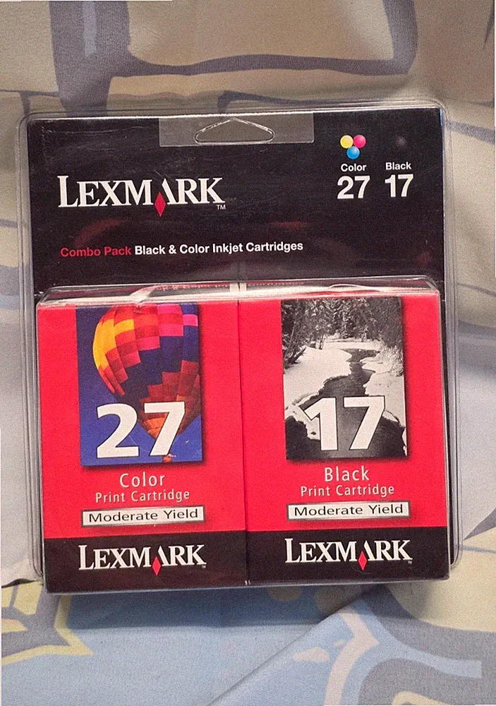 Lexmark 17 27 Ink Printer Cartridge Combo Pack Black & Color SEALED Genuine