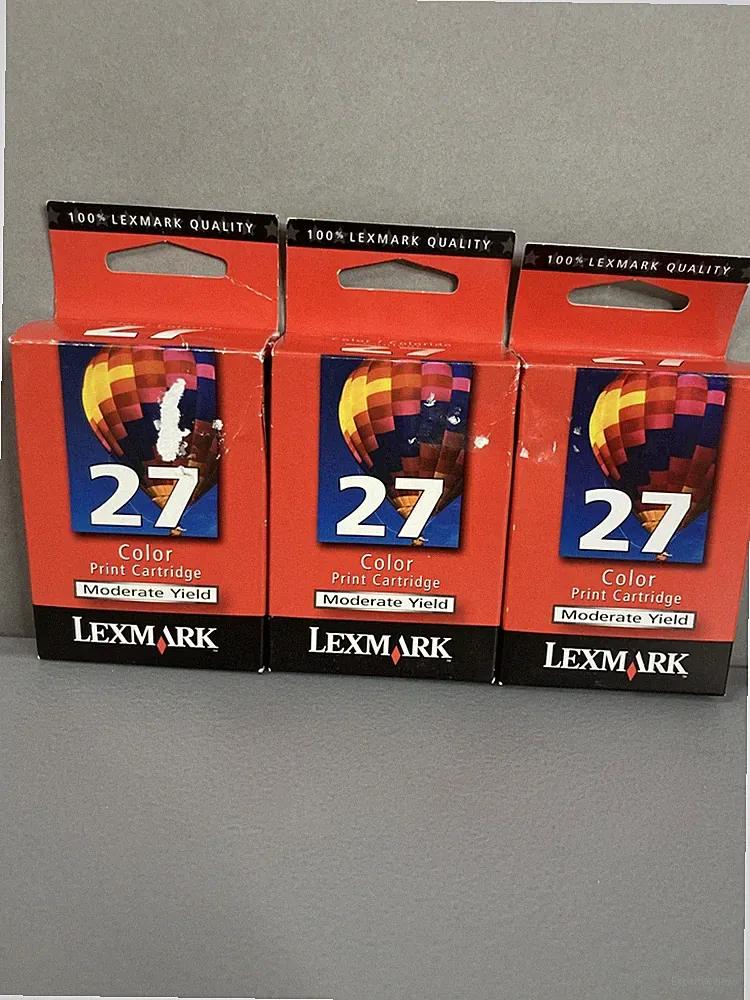 Lexmark 27 Color Ink Cartridge For X&Z Series Printers Lot Of 3 Expired