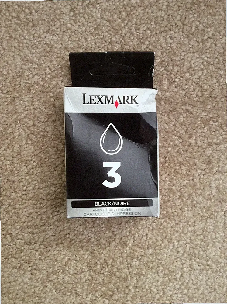 Lexmark #3 Black ink printer cartridge
