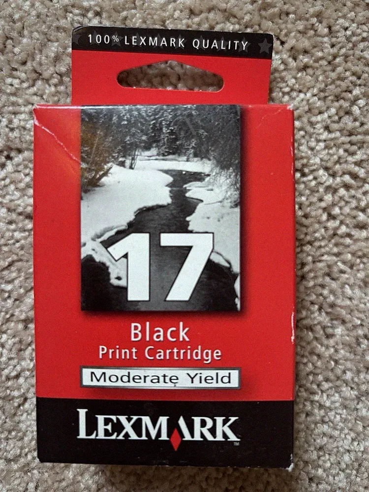 LEXMARK Ink Cartridge - 17 Black - Moderate Yield - Genuine New / Sealed