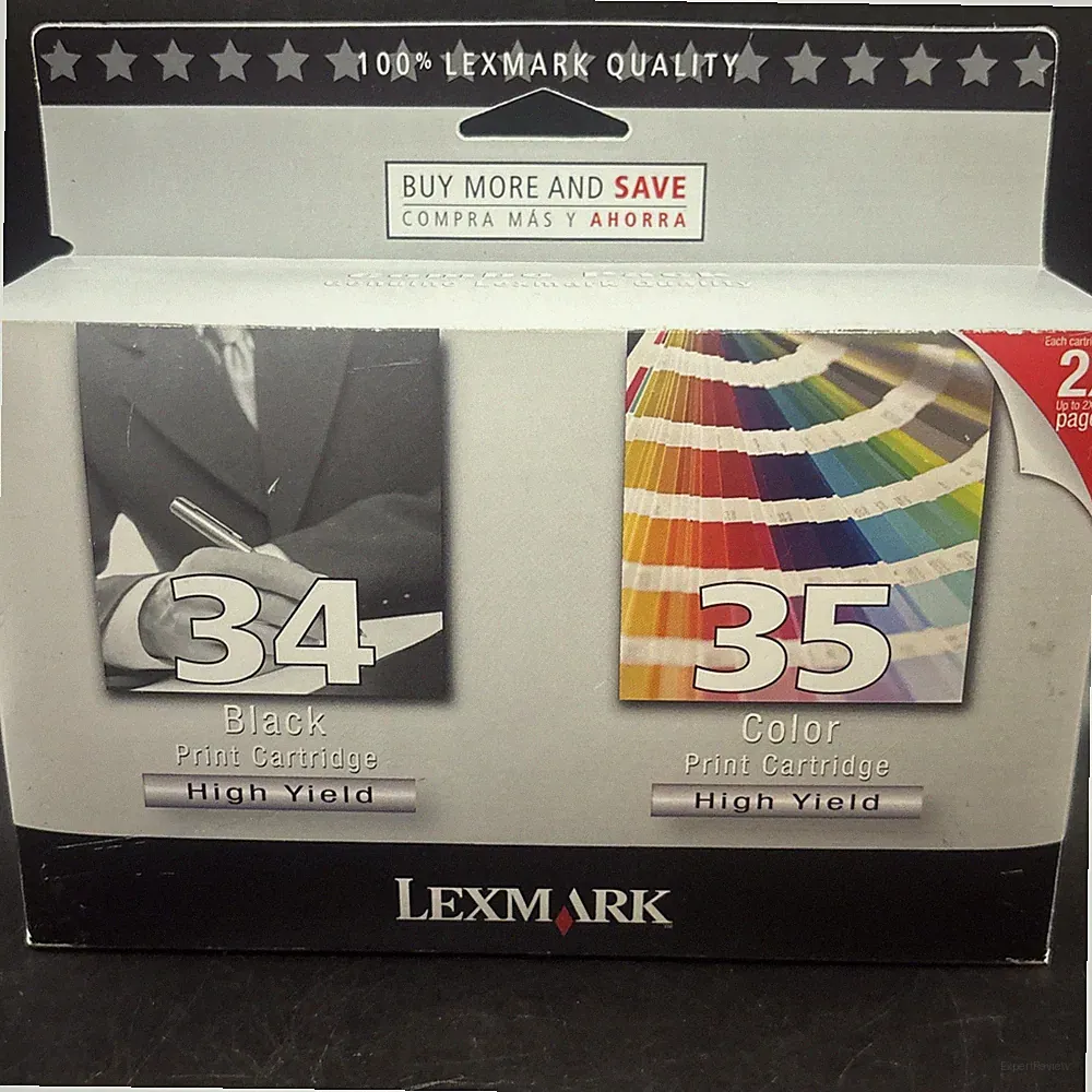 Lexmark No. 34 / 35 Bonus pack Black /Color High Yield Ink Cartridges Sealed Pkg