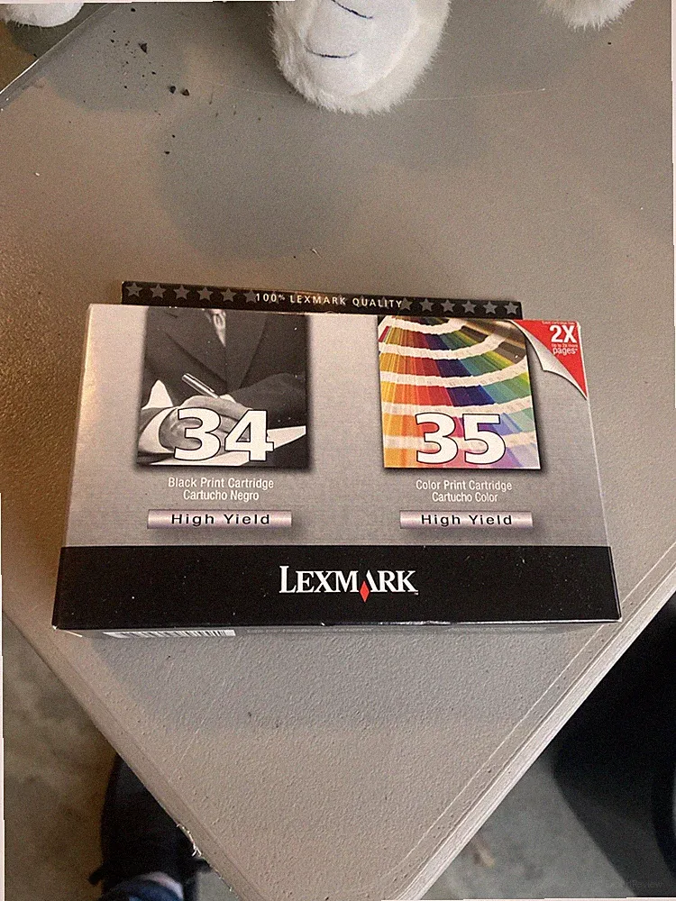 Lexmark No. 34 / 35 Pack Black /Color High Yield Ink Cartridges Sealed Package