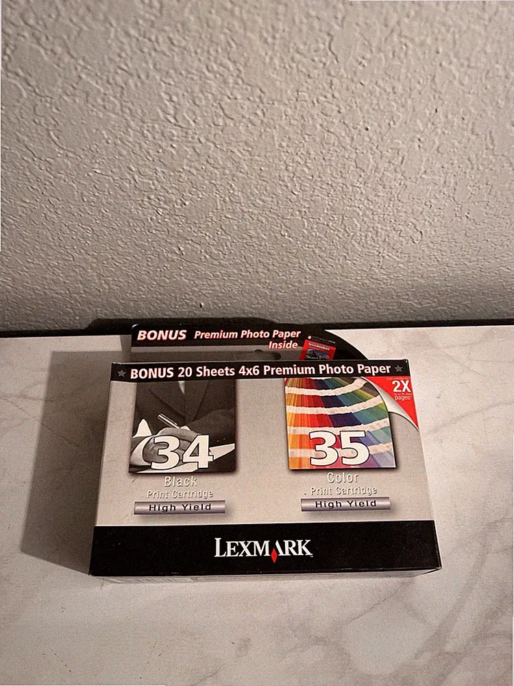 Lexmark No. 34 / 35 Twin pack Black And Color High Yield Ink Cartridges Sealed