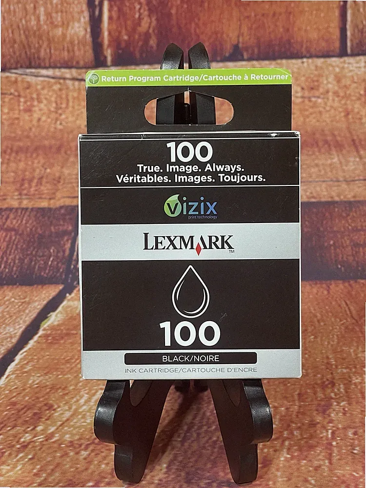 Lexmark Standard Yield 100 Ink Cartridge - Black Ink Vizix Print NEW IN BOX