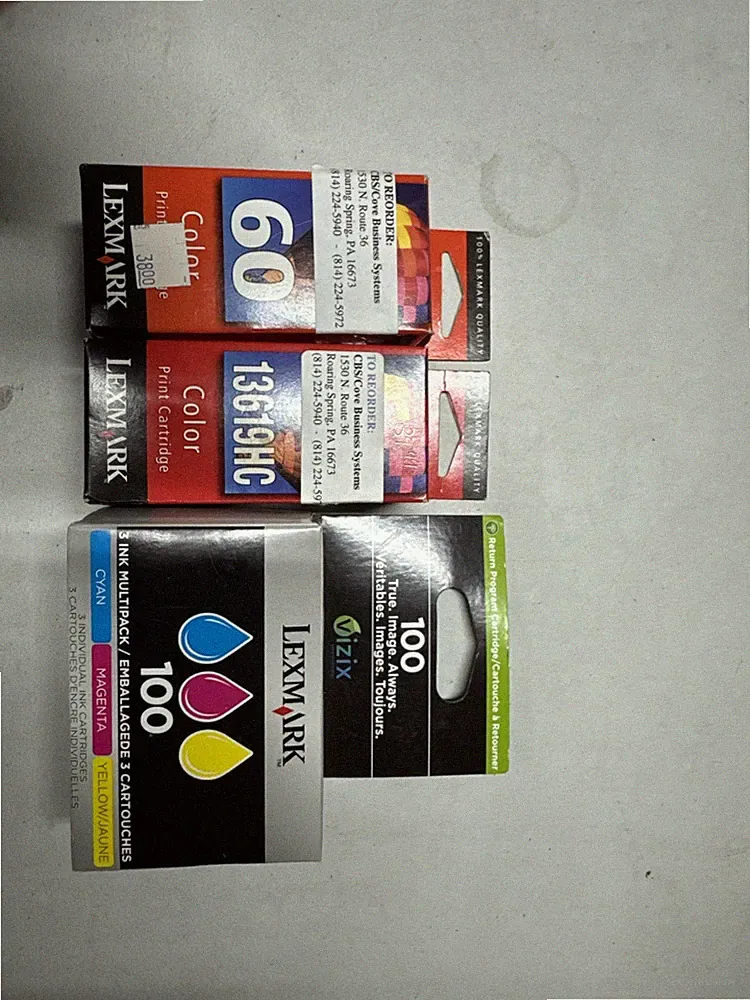 Lot of 3 Genuine Lexmark Ink Cartridges