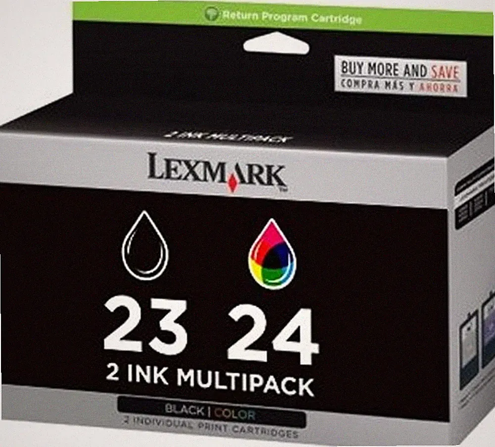 New Genuine Lexmark 23 24 2PK Ink Cartridges Box X Series X3550 X3530