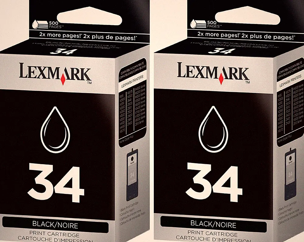 New Genuine Lexmark 34 2PK Ink Cartridges X Series X5450 X5250 P Series P4350