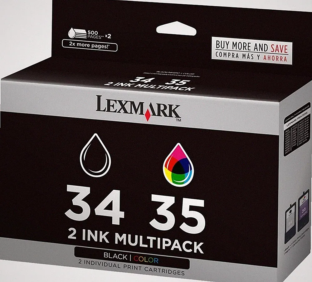 New Genuine Lexmark 34 35 2PK Ink Cartridges X Series X2500 Z Series Z1300 Z1310