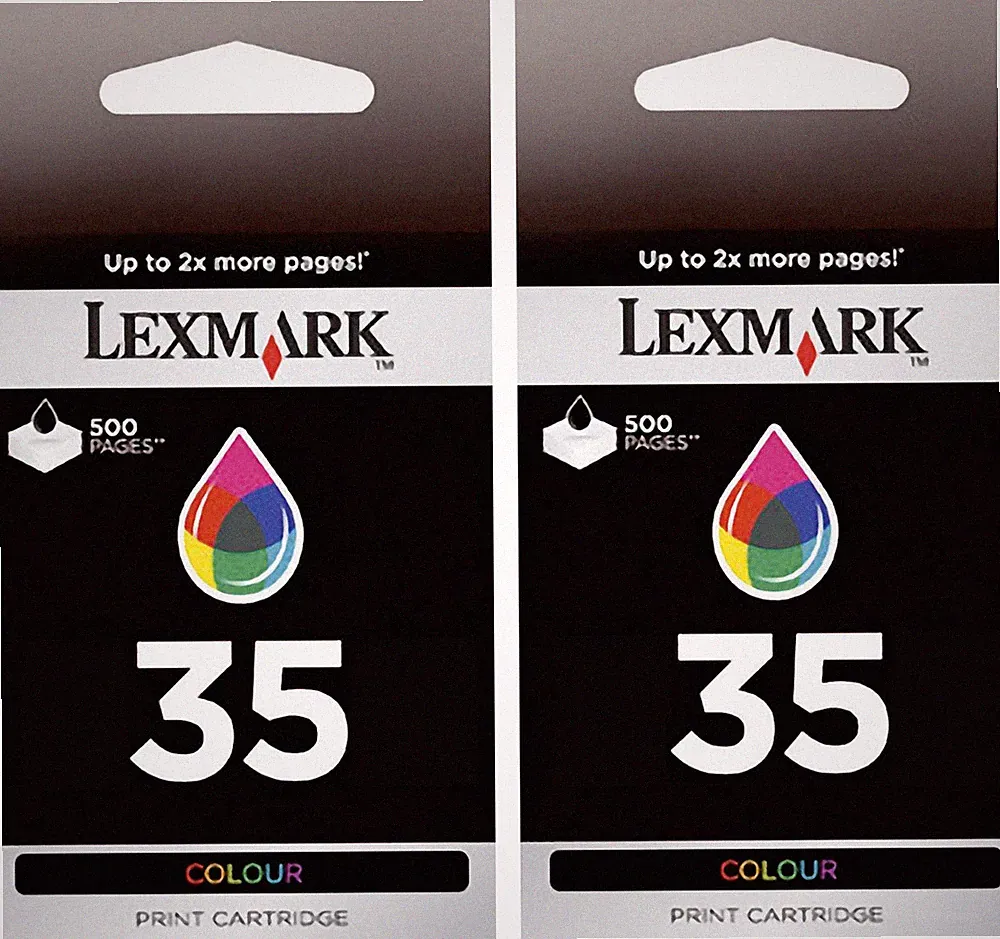 New Genuine Lexmark 35 2PK Ink Cartridges P Series P4330 P6350 X Series X5210