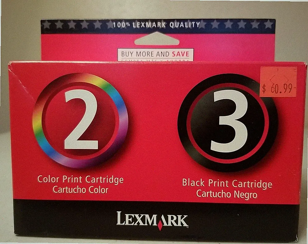 New Lexmark 2 & 3 Color & Black Print Cartridges Ink Combo Pack