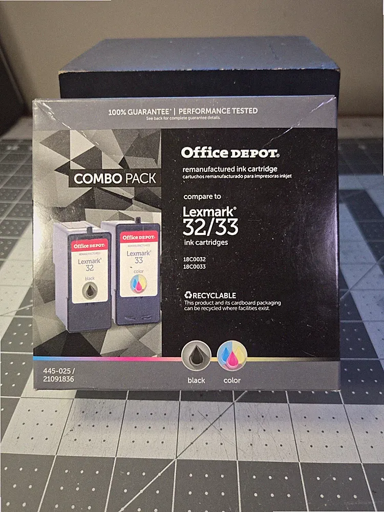 Office Depot Lexmark 32/33 Combo Pack Ink Cartridge