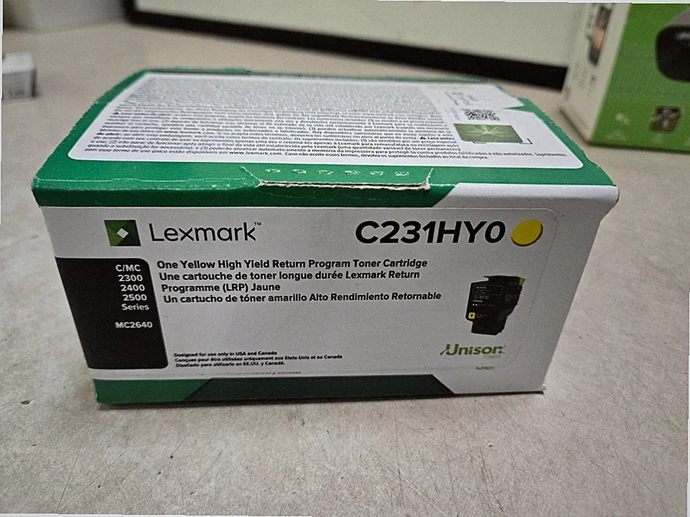 Sealed Lexmark C231HY0 Yellow Toner Cartridge High-Yield 2300 Pages OEM