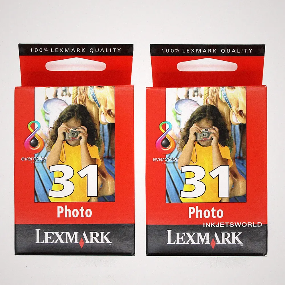 Set of (2) Lexmark 31 Photo Ink Cartridges Genuine New 18C0031