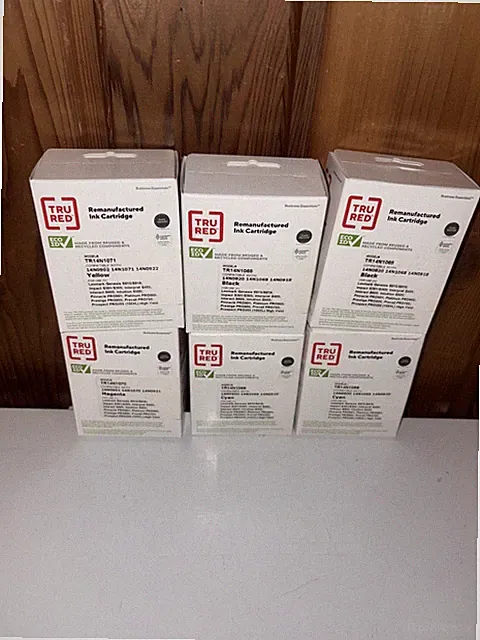 Tru Red Ink Cartridges Lexmark Genesis Lot - Black, Cyan, Yellow, Magenta 2020